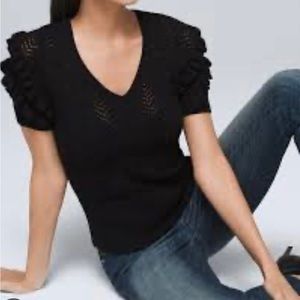 White House Black Market Short Sleeve Sweater